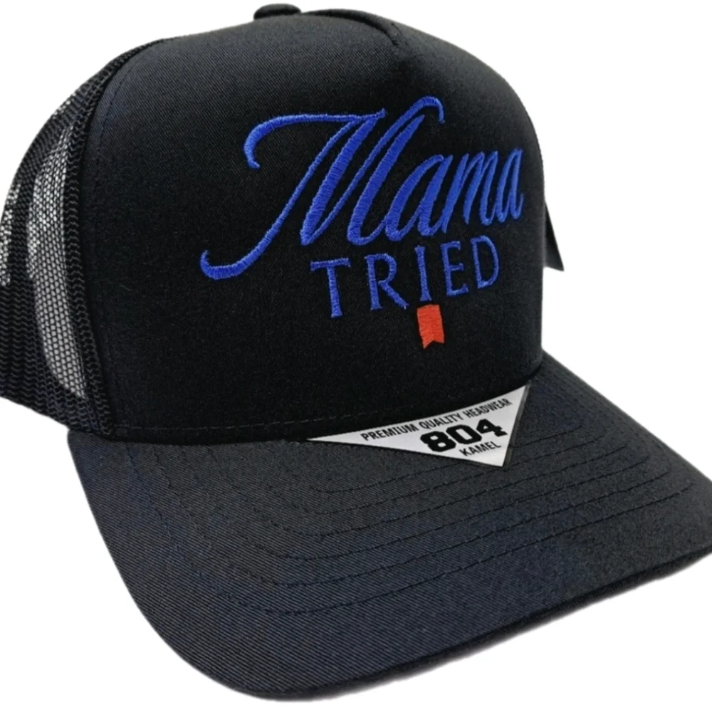 Mama Tried USA Embroidery Retro Vintage Style Trucker Cap Hat Funny Gift Gag Cap - Picture 11 of 15